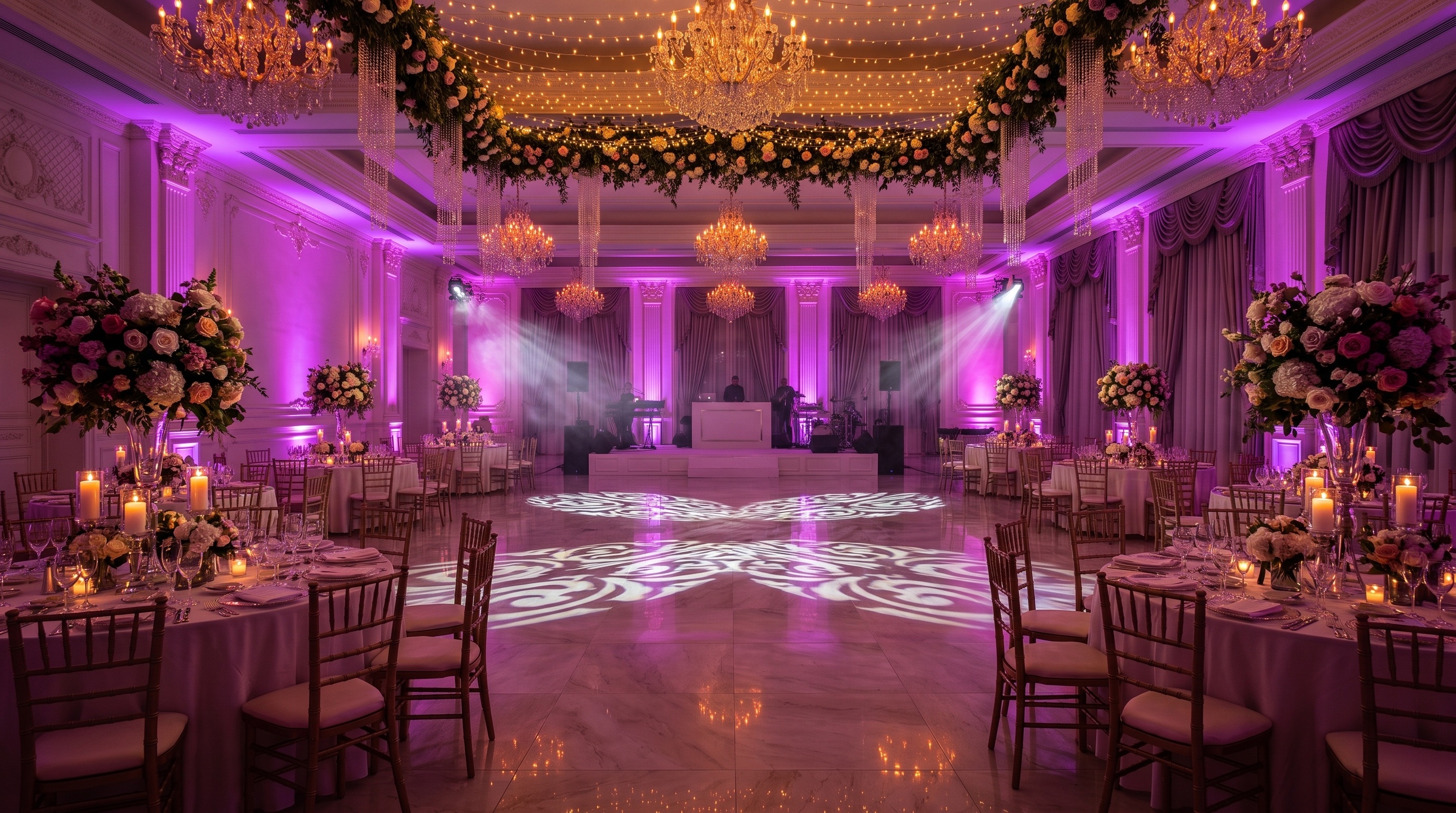 Luxury decorated reception